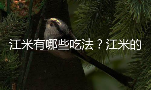 江米有哪些吃法？江米的营养